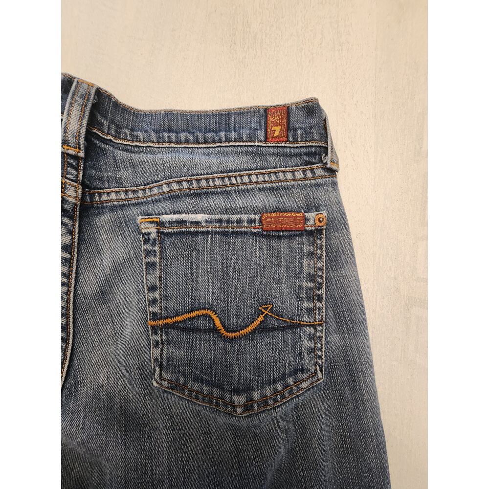 7 For All Mankind Women's Denim Flare Jean SZ 28 Low Rise Y2K - Picture 4 of 11